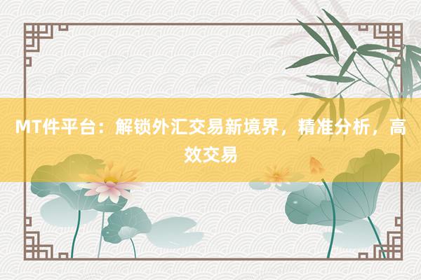 MT件平台：解锁外汇交易新境界，精准分析，高效交易